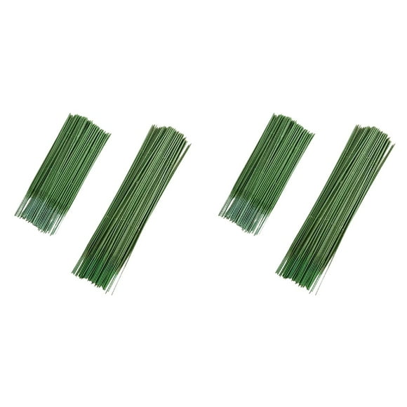 Florist Wire, 400pcs Plastic Floral Stem, Artificial Flower Rod, Plant Stub Wire Green Florist Wires, Floral Wire