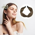 thumbnail image 6 of Unique Bargains Satin Twist Headband Hairband for Women Dark Brown 1.97 Inch Wide 1 Pcs, 6 of 7