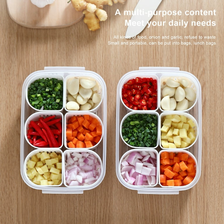 Food Storage Containers with Lid Seal - 6 Compartment Individual BPA Free  Plastic Food Containers for Pantry Organize and Storage, Stackable Meal  Prep Containers Reusable 