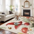thumbnail image 2 of Gnomes Mushroom Area Rugs 8'x10', Washable Small Throw Rugs for Living Room Patio, Farmhouse Vintage Leaves Plants Butterfly Indoor Outdoor Rug Non-Slip Low Pile Carpet Runner Reversible Floor Mats, 2 of 8