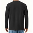 thumbnail image 4 of Men's Casual Solid Color Loose Fit Long Sleeve V-Neck Pullover Lightweight Breathable Top, 4 of 8