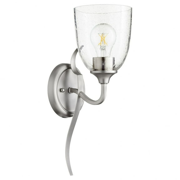 Quorum Lighting Jardin Satin Nickel Wall Sconce, 1 Light, Shade Included