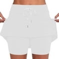 thumbnail image 2 of Fanxing Women Active Athletic Skort Skirts Tie-Dye Printed Lightweight Golf Tennis Skirts Shorts for Sports Workout Running White,M, 2 of 7
