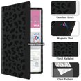 thumbnail image 4 of Kakurookie Soporte Para Registro Y Seguro De Automóvil Con Cierre Magnético Para Tarjetas De Licencia Y Documentos Todas Las Necesidades Del Vehículo Y Accesorios Para El Automóvil (Leopard-Black), 4 of 5