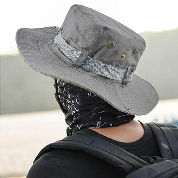 Sun Protection Fishing Hat Sunshade Boonie Bucket Hat Fabric Caps