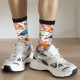 thumbnail image 6 of Pofeuu Flowers Birds And Butterflies Print Crew Socks, Adult Running Hiking Socks for Youth and Adult, 6 of 6
