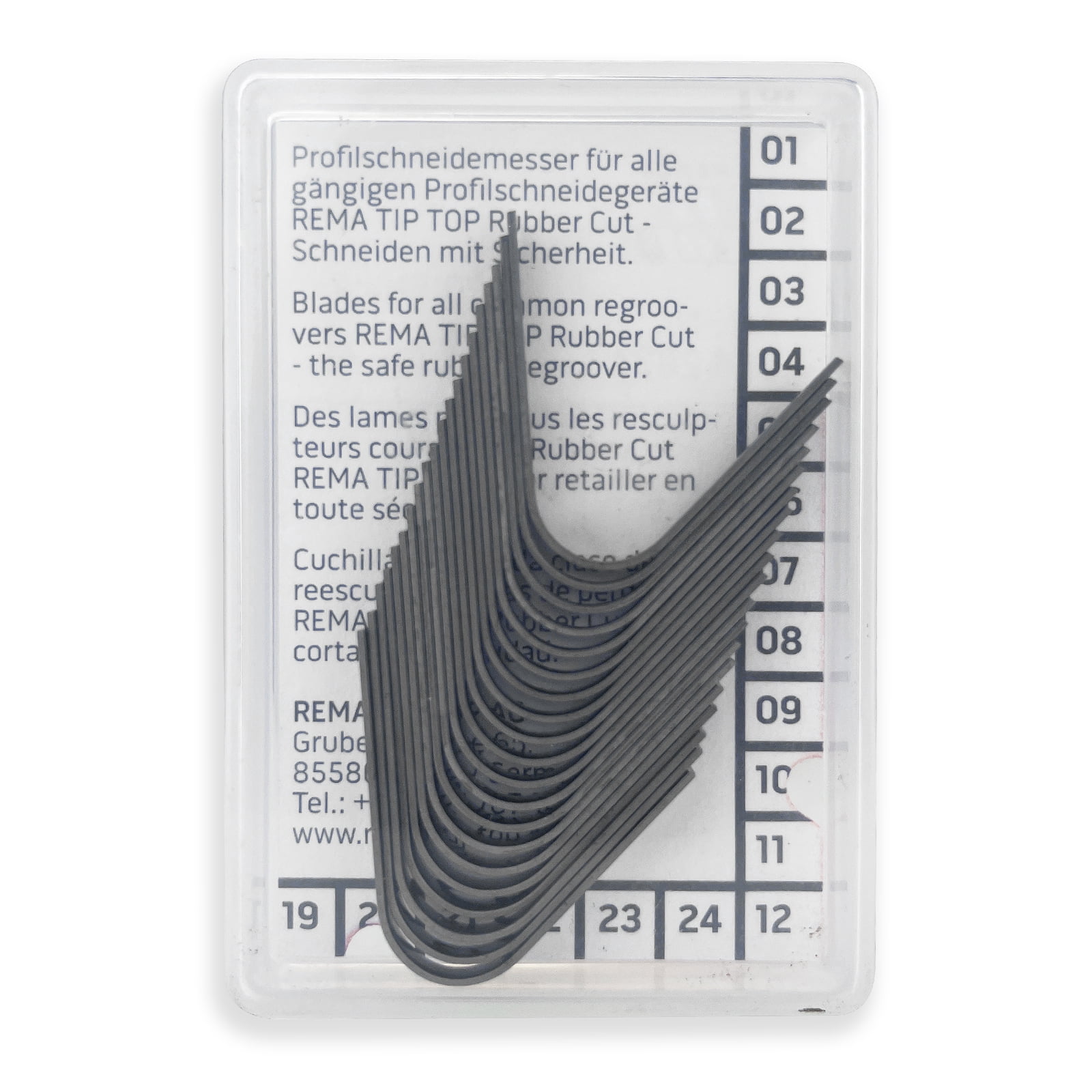 20 Rema Tip Top R-4 Tire Regroover Round Edge Blades 9-10mm wide up to 14mm deep