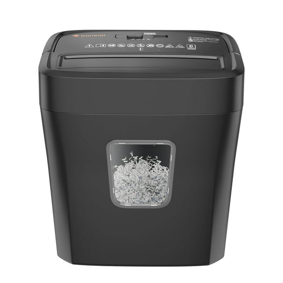 Bonsaii 6-Sheet Micro Cut Paper Shredder for Home Office Use with Portable Handle