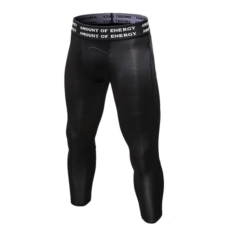 Mens Compression Running Base Layers Skin Sports Training Tights Slimming Pants Black XL by Does Not Apply