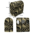thumbnail image 4 of Abstract Stand Mixer Cover, Vintage Ornamental and Repetitive Curved Lines on Dark Backdrop, Kitchen Appliance Organizer Bag Cover with Pockets, 5 Quarts, Charcoal Grey and Pale Brown, by Ambesonne, 4 of 4