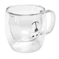 thumbnail image 3 of Cadeau de Saint-Valentin, Verre Borosilicate Élevé 250ml Tasse à Eau Double Paroi Résistant au Froid Tasse à Lait pour Bureau Transparent, 3 of 8