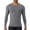 Grey, variant on Men's V Neck Compression Shirt Long Sleeve, Athletic Workout Shirts & Gym Undershirts, Active Sports Base Layer Top for Running, Fitness, Muscle Recovery & Cold Weather White XXL