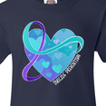 thumbnail image 4 of Inktastic Suicide Prevention Awareness Purple and Teal Heart Ribbon Youth T-Shirt, 4 of 5