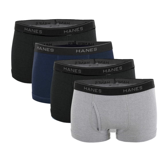 Boxer Hanes para Hombre, Tipo Trunk Algodón Multicolor Value Pack 4 Piezas Talla CH