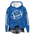 thumbnail image 4 of Arlun Game Day Sweatshirts for Women Sequin Printed Football Season Casual Hoodies Long Sleeve Loose Fit Comfort Fashion Graphic Oversized Pullover Tops Fall Clothes Blue4 XXL, 4 of 5