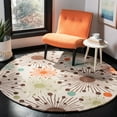 thumbnail image 2 of SAFAVIEH Soho Danielle Fire Works Wool Area Rug, Ivory/Multi, 8' x 8' Square, 2 of 10