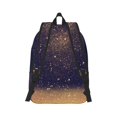 thumbnail image 6 of Rocae Gold Black Glitter for Durable Canvas Backpack Leisure Large Bag Travel Rucksack Multi-function Backpack Small, 6 of 8