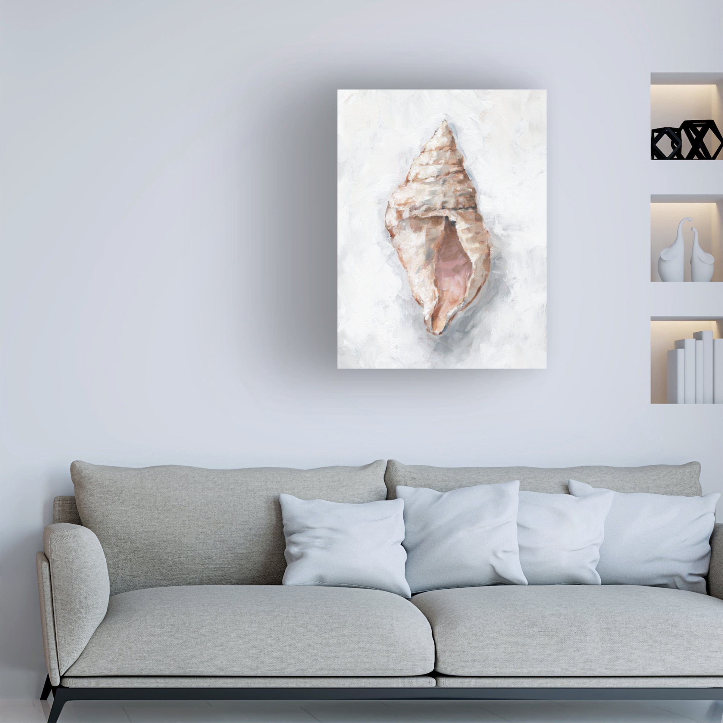 Ethan Harper 'White Shell Study III' Canvas Art