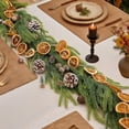 thumbnail image 5 of Norfolk Pine & Orange Slice Artificial Rattan 70.9in – Soft Plastic Christmas Garland with Faux Fruit for Indoor/Outdoor Holiday Display, Green, 1 Set, 5 of 9