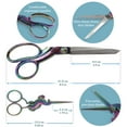 thumbnail image 2 of JubileeYarn Unicorn Scissors Heavy Duty Sewing Set - 2 Scissors, Red Measuring Tape - 10 Pack, 2 of 6