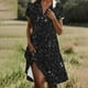 thumbnail image 2 of Vestido Corto de Manga Larga para Mujeres Brillante Impresión Cuello en V Suelto Cómodo, Vestido de Moda de Malla para Fiesta Y Ocasional, 2 of 7