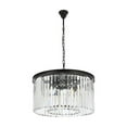 thumbnail image 5 of Sydney 8 light Matte Black Chandelier Clear Royal Cut Crystal, 5 of 9