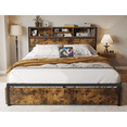 thumbnail image 6 of EnHomee Full Bed Frame with Headboard Metal Bed Frame with 6 Storage Drawers &  Charge Station, 6 of 8