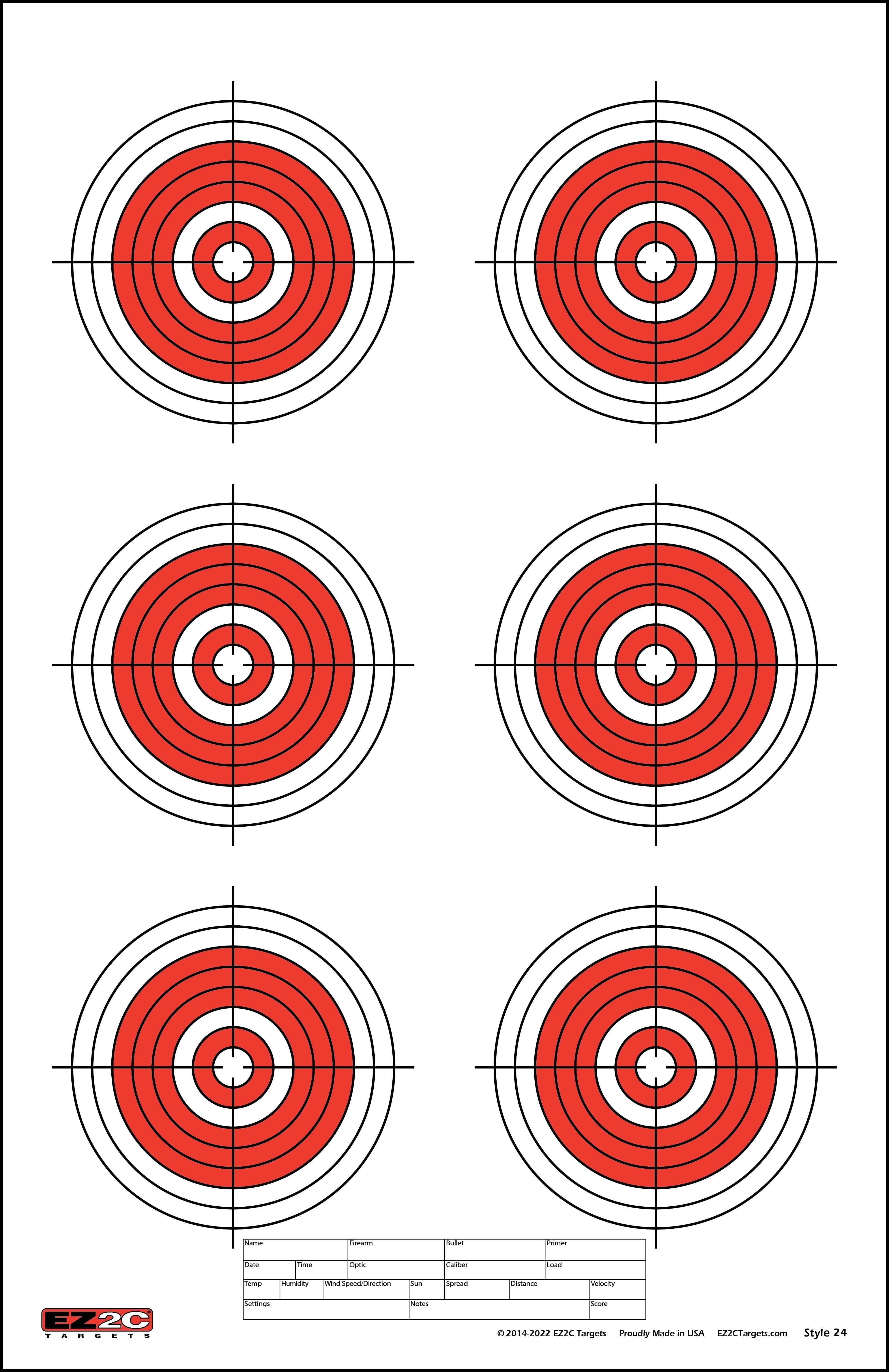 EZ2C Targets : Paper Targets 50 Pack 11"x17"