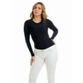 thumbnail image 2 of Womens Microfiber Compression Crew Neck Top Long Sleeve, 2 of 2