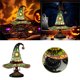 thumbnail image 2 of Lámpara Con Sombrero De Bruja Lámpara Gótica Hecha A Mano Luz Nocturna Única Utilizada Para La Decoración Navideña, 2 of 6