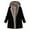 Black, variant on Jacenvly Womens Winter Coats Solid Fleece Jacket Thickened Warm Long Sleeve Outerwear Hoodlies Zip-Up Pocket Jacket Casual Trendy Long Tops