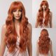 thumbnail image 1 of HAIRCUBE Brown Mixed Blonde Synthetic Wigs with Bang Long Natural Wavy Hair Wig for Women Daily Cosplay Use Heat Resistant qym unisex, 1 of 2