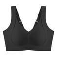 thumbnail image 4 of iHPH7 Bras for Women Supportive Wireless Push Up Bra Full Coverage No Underwire Seamless Plus Size for Older Women Black XL, 4 of 4