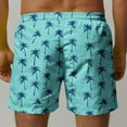 thumbnail image 5 of Iugvhana Men's Swim Trunks Quick Dry Bathing Suit Big & Tall Beach Swimsuits Tropical Floral Hawaiian Summer Shorts Blue M, 5 of 5
