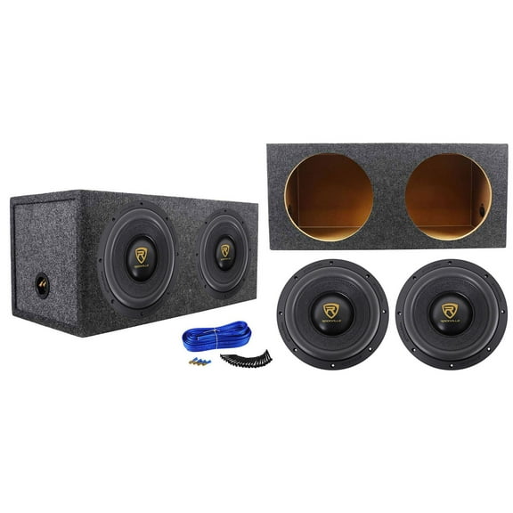 (2) Rockville W10K9D4 10" 6400 Watt Car Subwoofers   Sealed Sub Box Enclosure