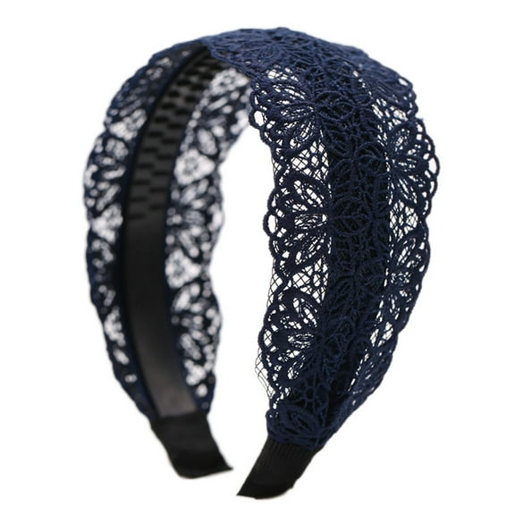 OATIPHO  Black Wide Lace Headband, Stylish and Lightweight for Any Occasion