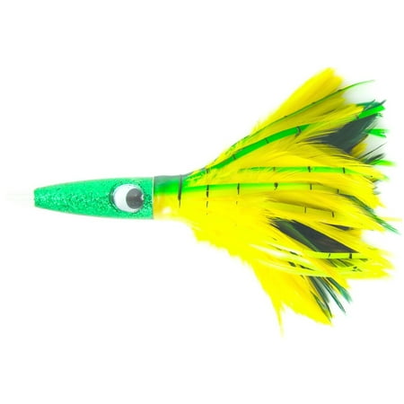C&H CH-WF05 Wahoo Whacker Feather Trolling Lure, Dolphin