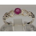 thumbnail image 2 of LBG British Made 925 Sterling Silver Natural Ruby Womens Solitaire Ring - 33 size options - Size 6, 2 of 6