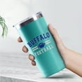 thumbnail image 2 of Buffalo Tumbler with Lids and Straws Insulated Stainless Steel Cup Water Bottle Football Gifts 20 Oz, 2 of 6