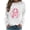 White, variant on Pxxlle Breast Cancer Awareness Shirts for Women Pink Ribbon Graphic Tees Cancer Survivor Long Sleeve Crewneck Sweatshirts Gifts Tops M