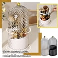thumbnail image 4 of Transparent Dustproof Cosmetic Storage Box Makeup Brush Storage Box Suitable for Dressing Table Bathroom Countertop A,1 * Storage box,Black, 4 of 9