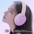 thumbnail image 3 of Over-Ear Gaming Headset, Bluetooth Headphones Over Ear, Noise-Cancelling Comfortable Earmuffs over Ear Headphones, Bluetooth 5.3, Lightweight Wireless Headphones for Home Office Cellphone PC (Purple), 3 of 8