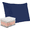 Navy, variant on Superity Linen Pillow Cases Standard Size - Open Enclosure - 2 Pack - 100% Soft and Comfortable Premium Cotton - Navy