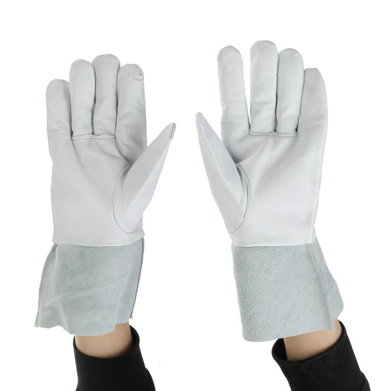 Hyper Tough 12 Inch MIG Welding Gloves Goatskin Leather Cuff