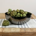 thumbnail image 3 of Bloomingville Round Hammered Metal Bowl, Oxidized Silver, 3 of 5