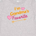 thumbnail image 4 of Inktastic I'm Grandma's Favorite with Arrow and Hearts in Pink Boys or Girls Baby T-Shirt, 4 of 5