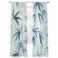 thumbnail image 6 of Blue Botanical Sheer Curtains for Living Room Bedroom Spring Pastoral Summer Leaf Sheer Curtains 96 Inch Long 2 Panels Set Light Filtering Curtain Window Treatments Drapes for Dining Room, 6 of 6