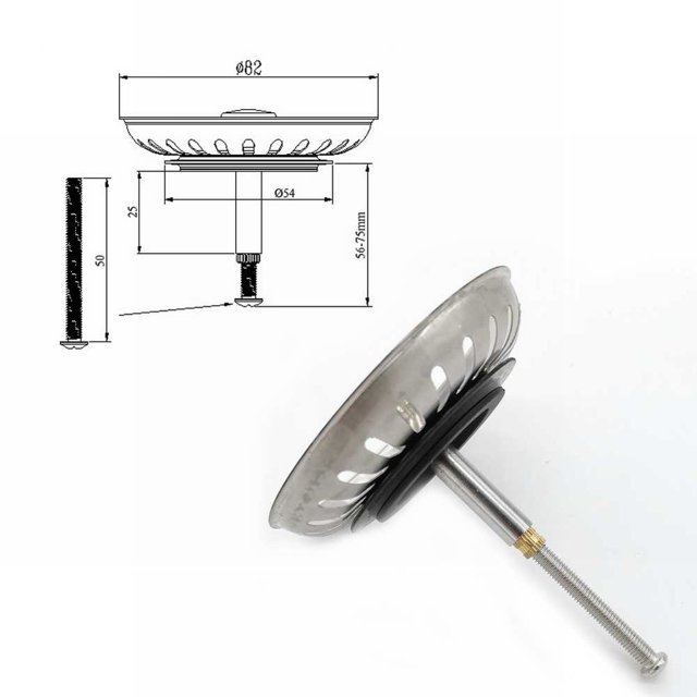 Goodhd For Blanco Replacement Kitchen Sink Strainer Waste Plug Basin Drain Filter