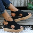 thumbnail image 5 of Babysbule Casual Sandals For Women Dressy Summer Women's Slingback Open Toe Wedges High Heels Beach Sandals, 5 of 5