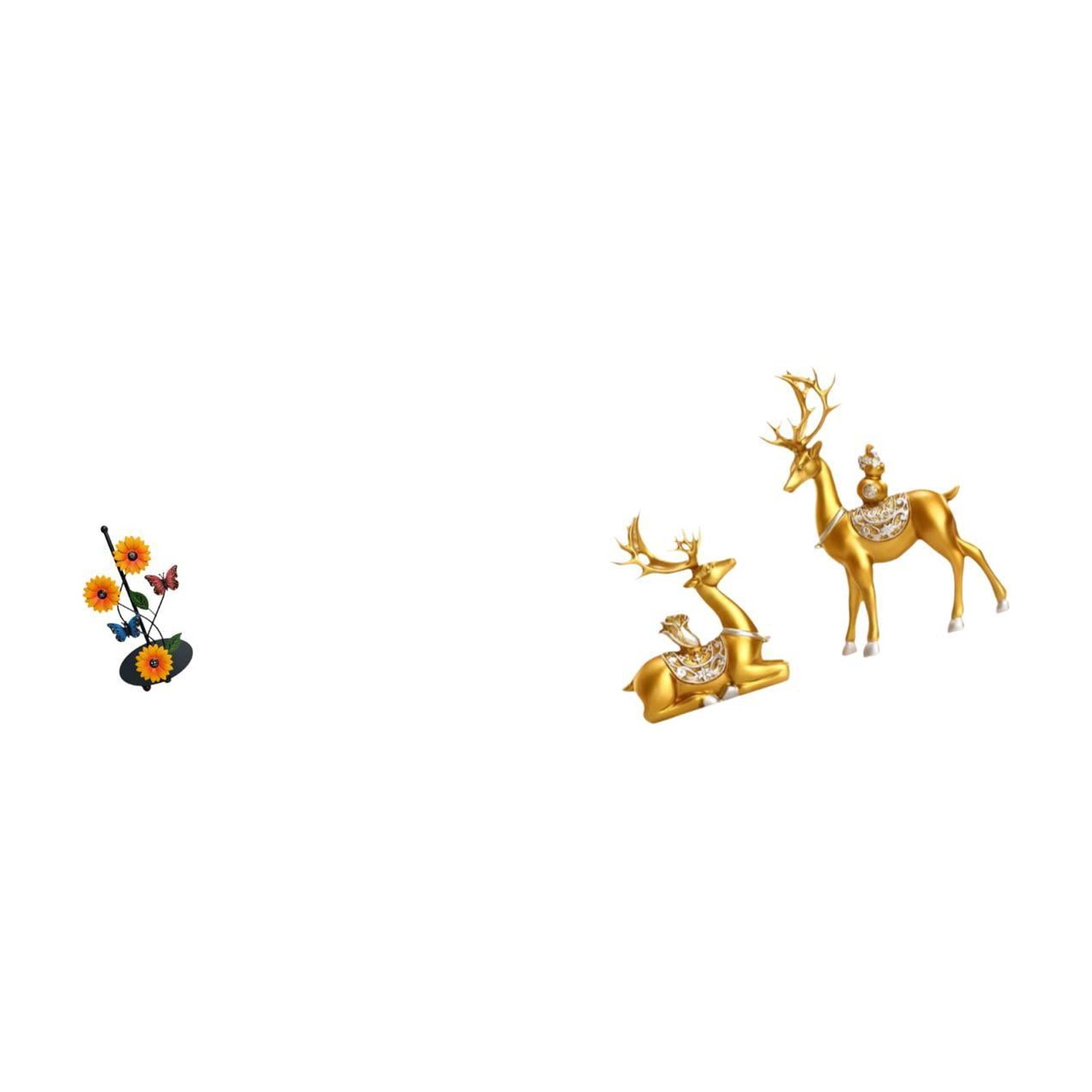 Fiocias Deer Paper Towel Holder Dispenser Non Slip Vertical Tissue Rack with Reindeer Sculptures Elk Collectible Desktop Ornaments Decorative Statues for Home